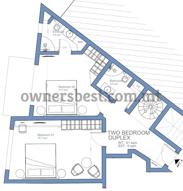 Penthouse in Ħal Lija from Ownersbest.com.mt – €585,000