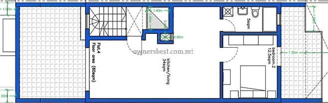 Penthouse in Ħal Qormi from Ownersbest.com.mt – €260,000