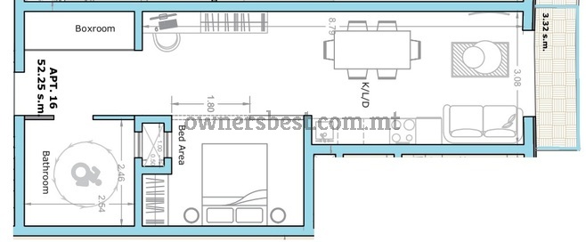 Apartment in Tal-Pietà from Ownersbest.com.mt – €190,000